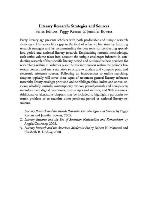 Cover image for book Literary Research and the American Modernist Era
