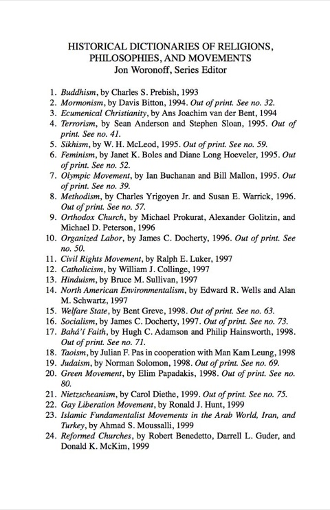 Cover image for book Historical Dictionary of Native American Movements