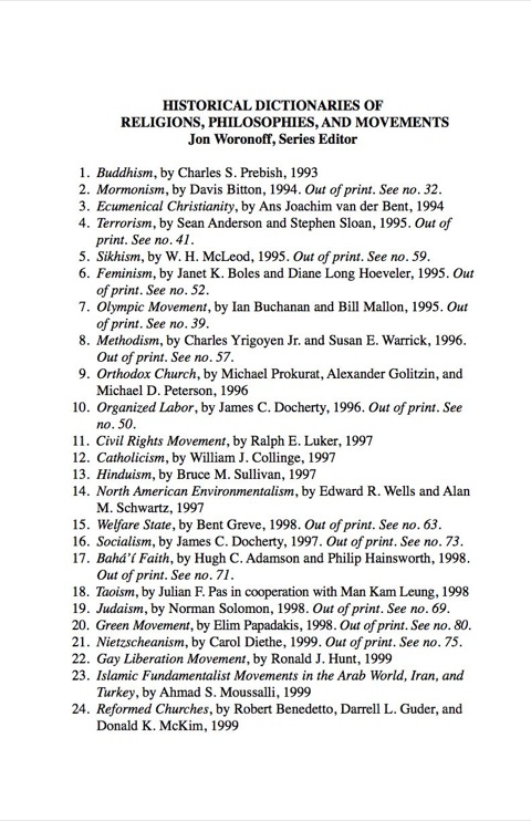 Cover image for book Historical Dictionary of Jehovah's Witnesses
