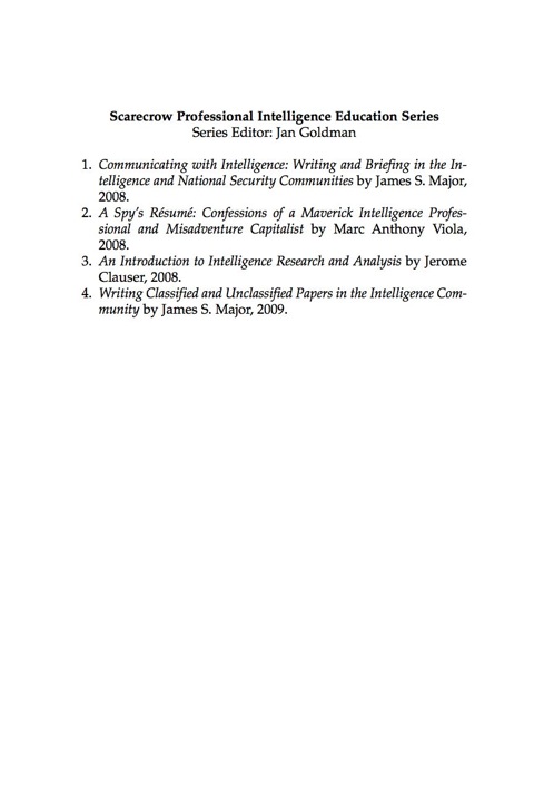 Cover image for book Writing Classified and Unclassified Papers for National Security