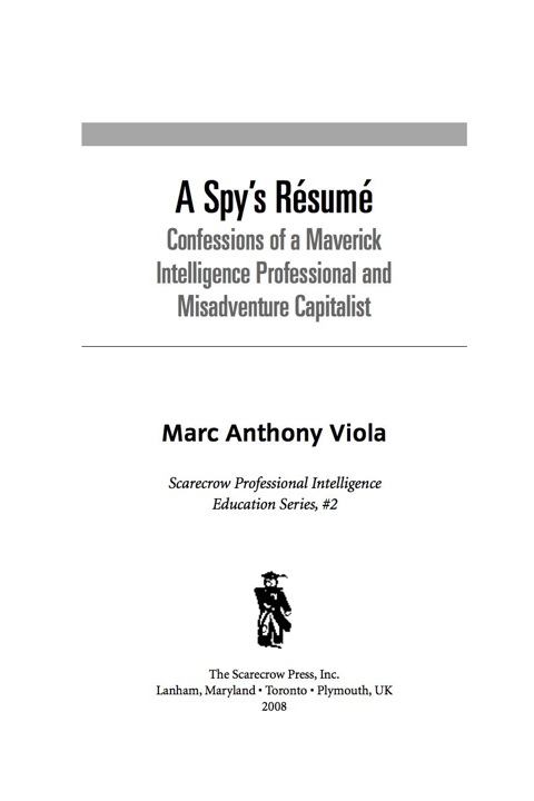 Cover image for book A Spy's Resume