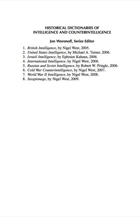 Historical Dictionary of Sexspionage 