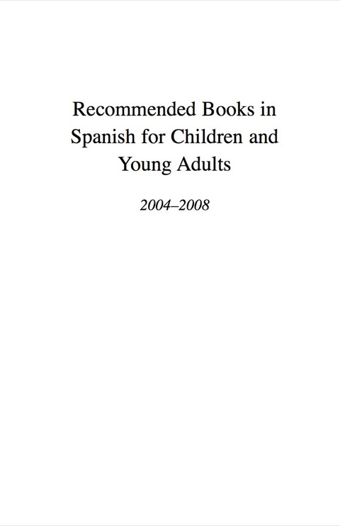 Cover image for book Recommended Books in Spanish for Children and Young Adults