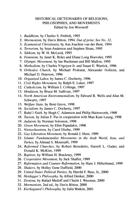 Cover image for book Historical Dictionary of Kierkegaard's Philosophy