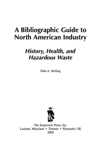Cover image: A Bibliographic Guide to North American Industry 9780810867017
