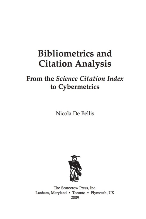 Cover image for book Bibliometrics and Citation Analysis