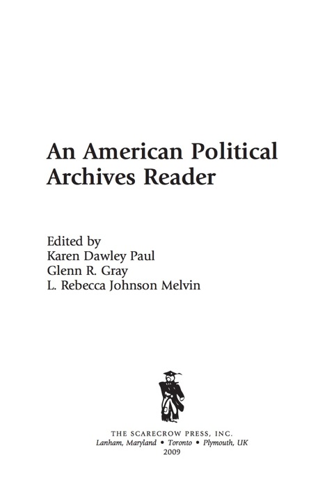 Cover image for book An American Political Archives Reader