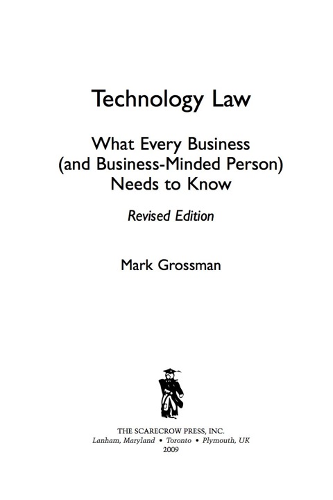 Cover image for book Technology Law