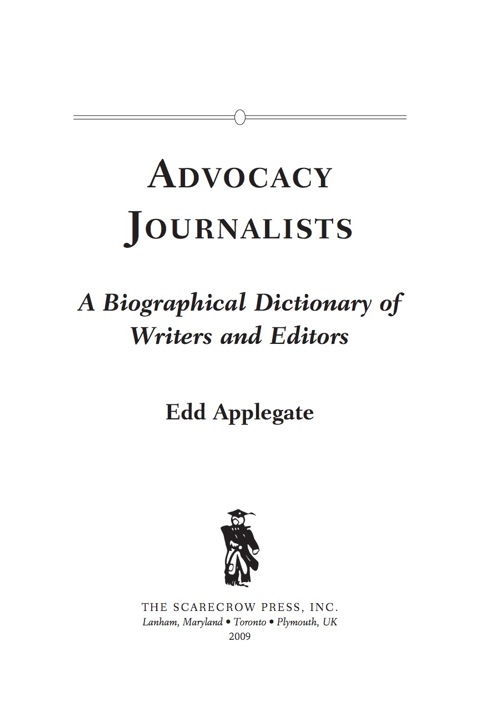 Cover image for book Advocacy Journalists