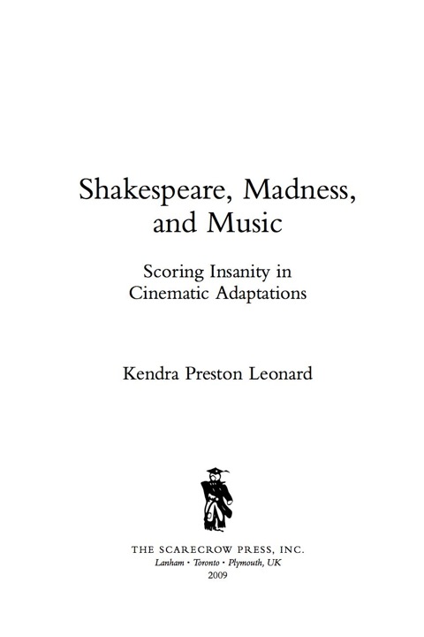 Cover image for book Shakespeare, Madness, and Music