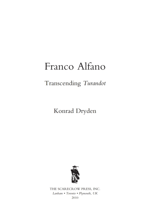 Cover image for book Franco Alfano