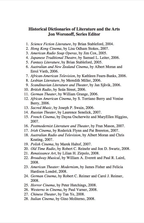 Historical Dictionary of Modern Chinese Literature 