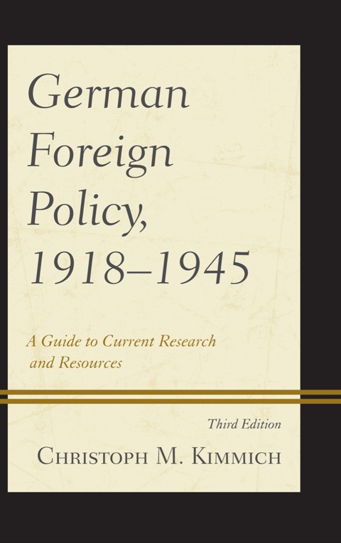 Cover image for book German Foreign Policy, 1918-1945