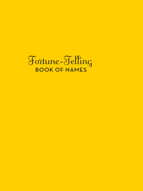 Cover image for book Fortune-Telling Book of Names