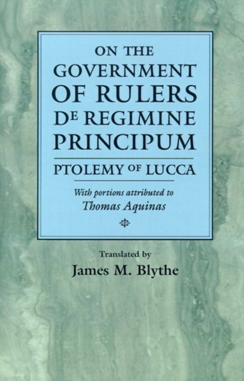 Cover image for book On the Government of Rulers
