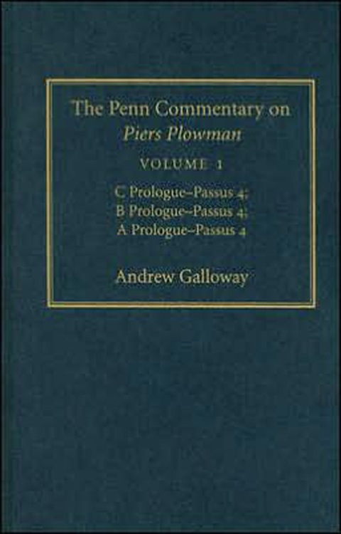 Cover image for book The Penn Commentary on Piers Plowman, Volume 1