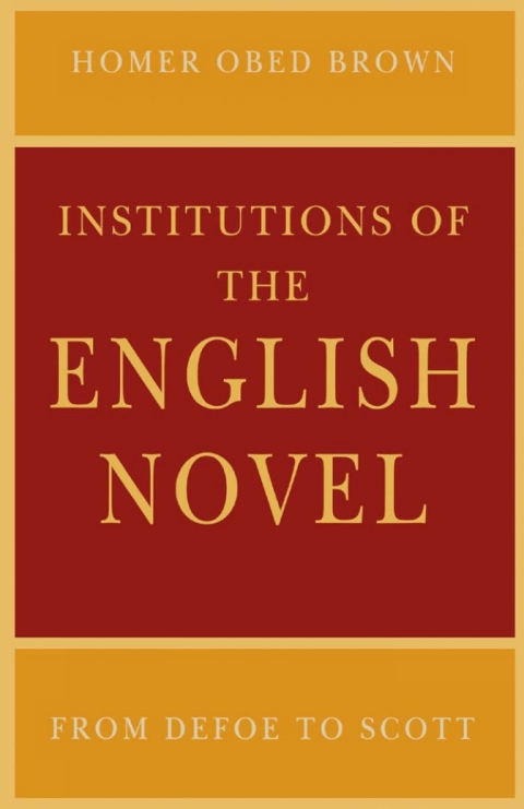 Cover image for book Institutions of the English Novel