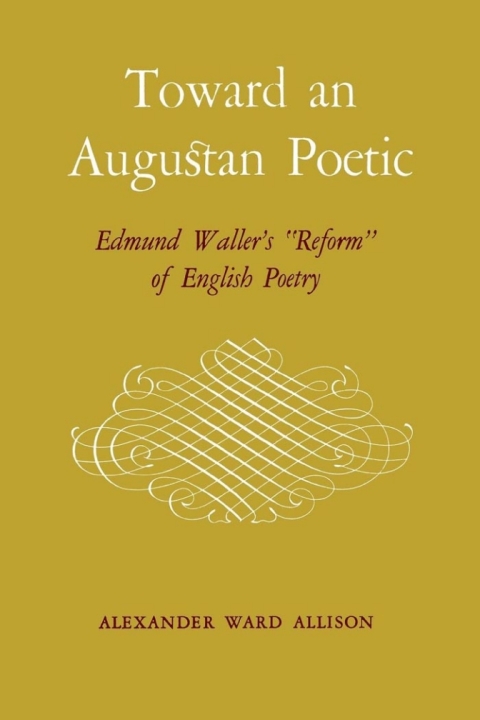 Cover image for book Toward an Augustan Poetic