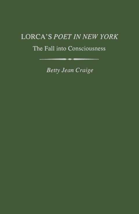 Cover image for book Lorca's Poet in New York