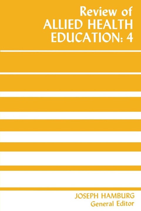 Cover image for book Review of Allied Health Education: 4