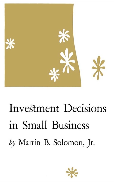 Cover image for book Investment Decisions in Small Business