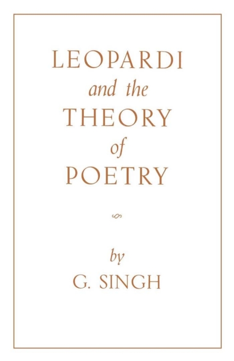 Cover image for book Leopardi and the Theory of Poetry