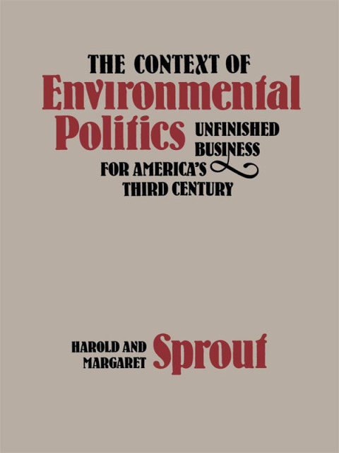 Cover image for book The Context of Environmental Politics