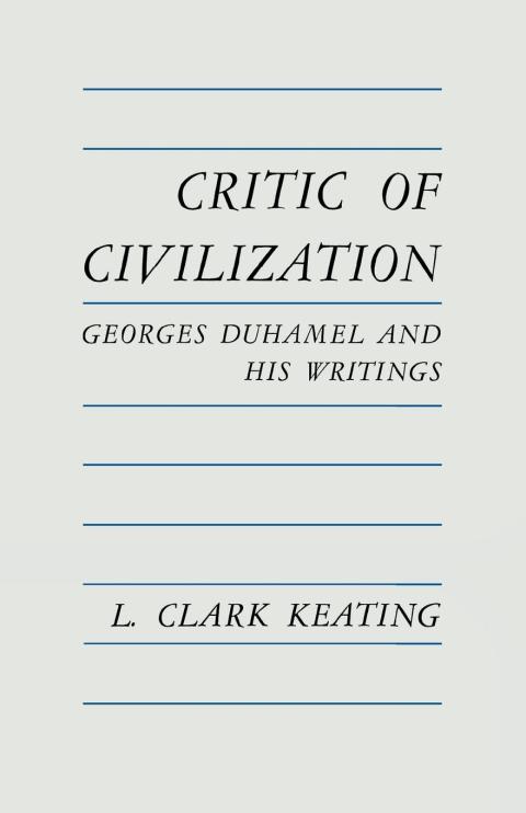 Cover image for book Critic of Civilization