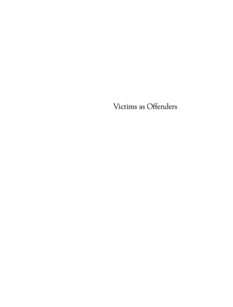 Cover image for book Victims as Offenders