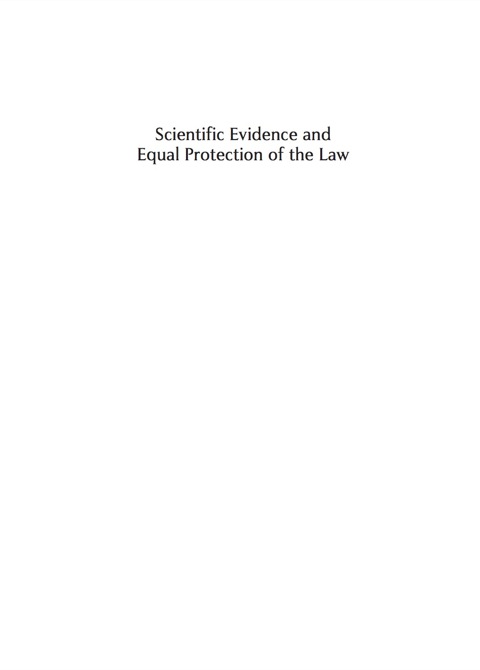 Cover image for book Scientific Evidence and Equal Protection of the Law