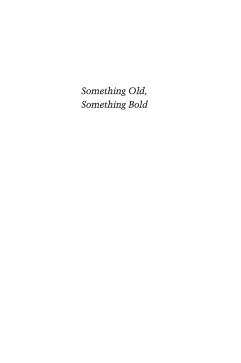 Cover image for book Something Old, Something Bold