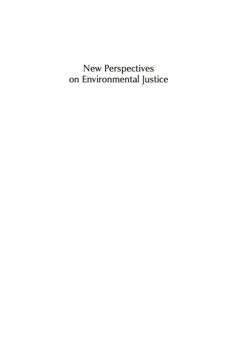 Cover image for book New Perspectives on Environmental Justice