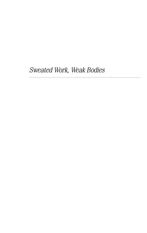 Cover image for book Sweated Work, Weak Bodies