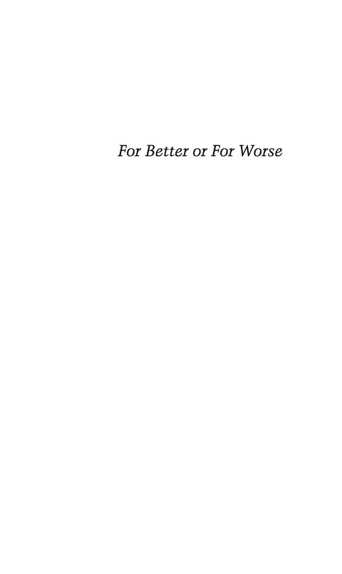 Cover image for book For Better or For Worse