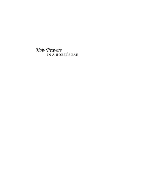 Cover image for book Holy Prayers in a Horse's Ear