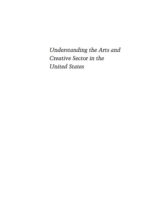 Cover image for book Understanding the Arts and Creative Sector in the United States