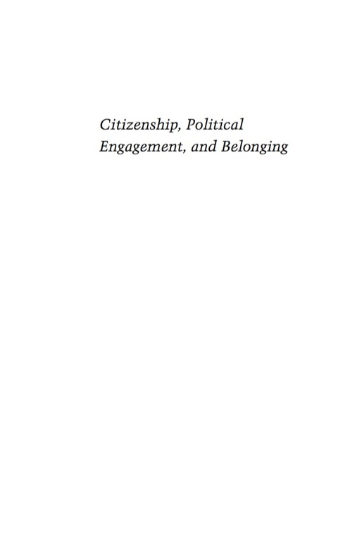 Cover image for book Citizenship, Political Engagement, and Belonging