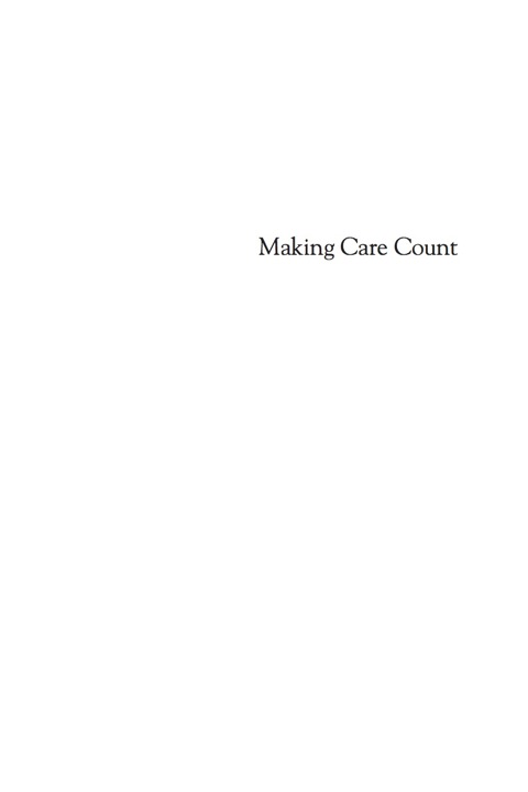 Cover image for book Making Care Count