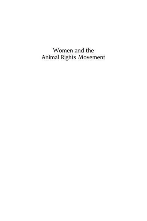 Cover image for book Women and the Animal Rights Movement