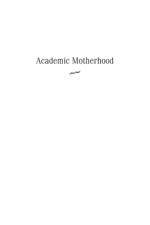 Cover image for book Academic Motherhood