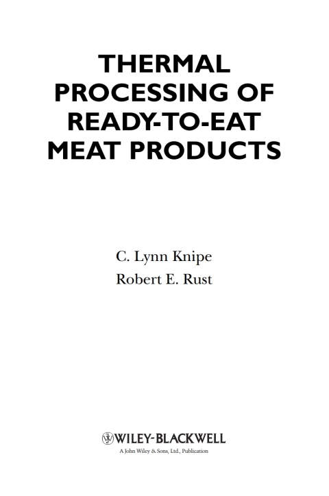 Cover image for book Thermal Processing of Ready-to-Eat Meat Products
