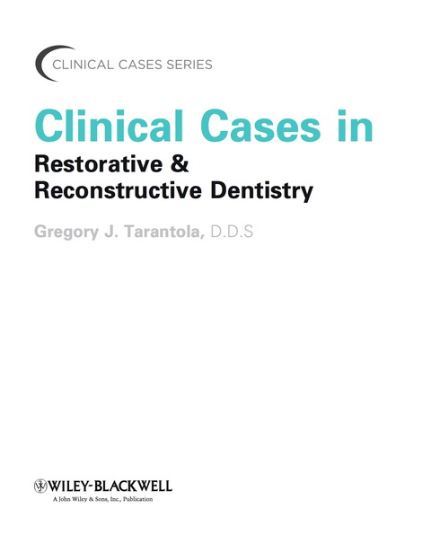 Cover image for book Clinical Cases in Restorative and Reconstructive Dentistry