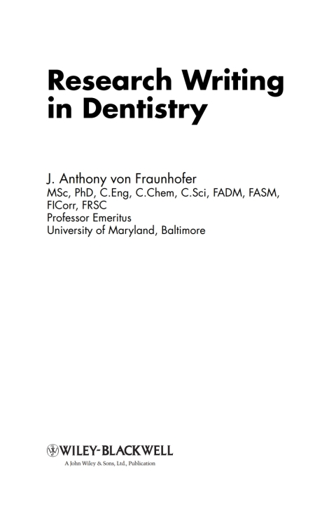 Cover image for book Research Writing in Dentistry