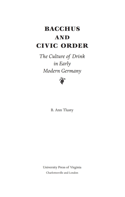 Cover image for book Bacchus and Civic Order