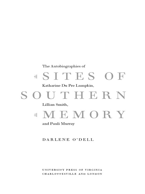 Cover image for book Sites of Southern Memory