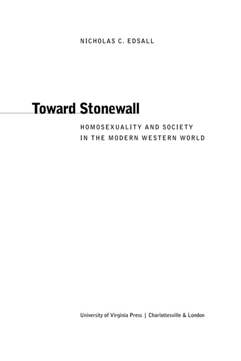 Cover image for book Toward Stonewall