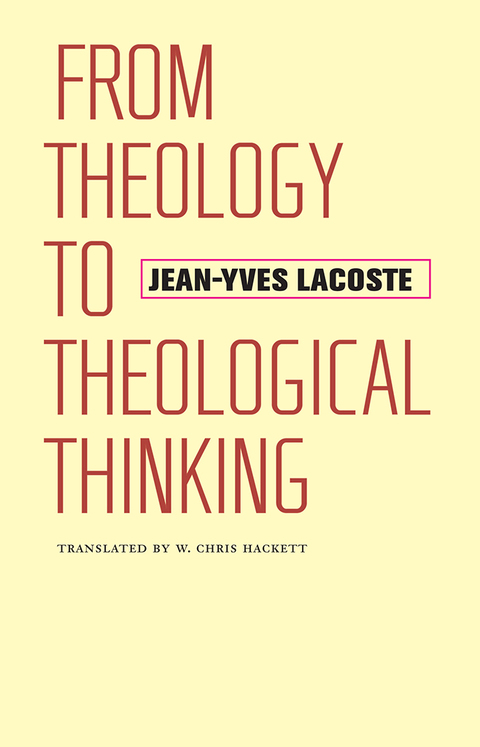 Cover image for book From Theology to Theological Thinking