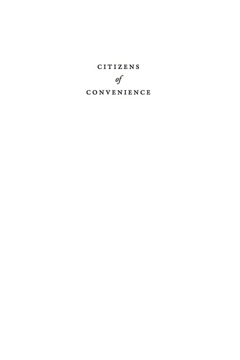 Cover image for book Citizens of Convenience