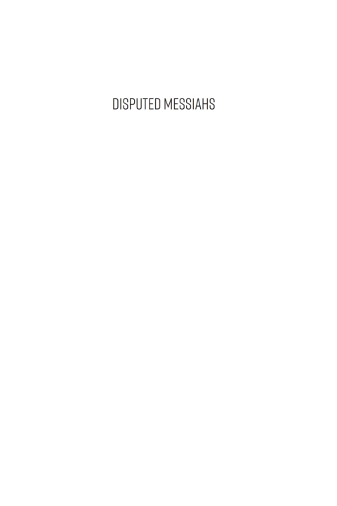 Cover image for book Disputed Messiahs