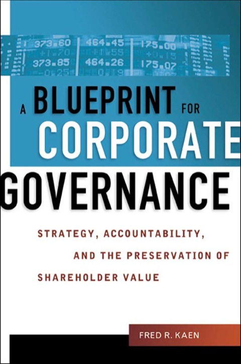 Cover image for book A Blueprint for Corporate Governance
